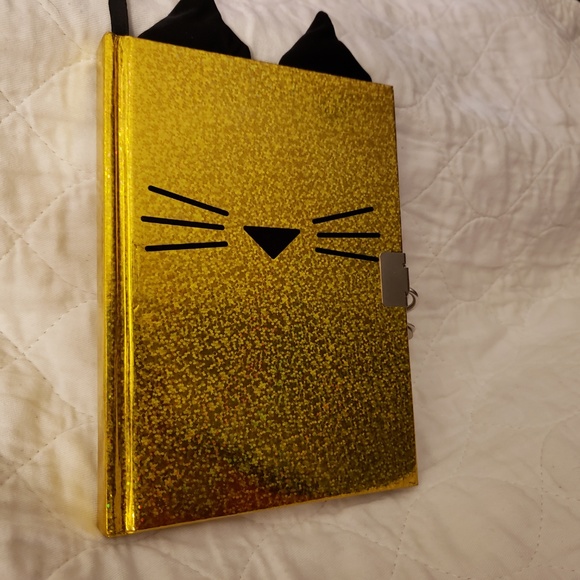 Gold shimmering lined page journal with lock/key. - Picture 8 of 8